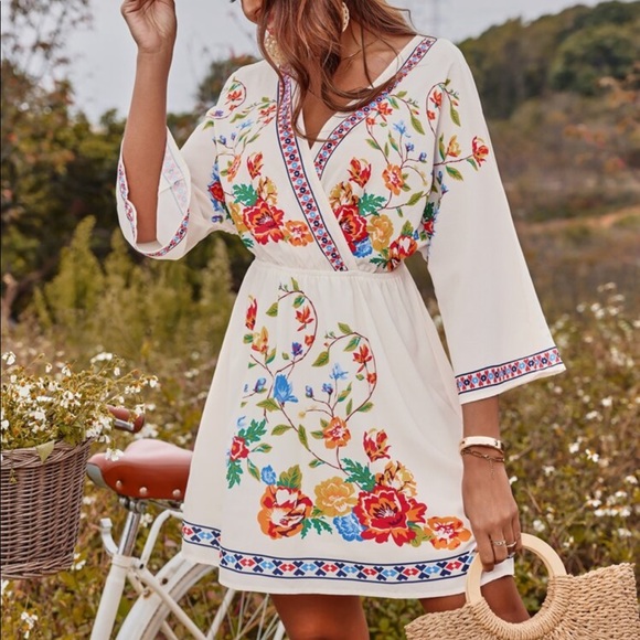 Boho Floral Print Dress - Picture 6 of 16